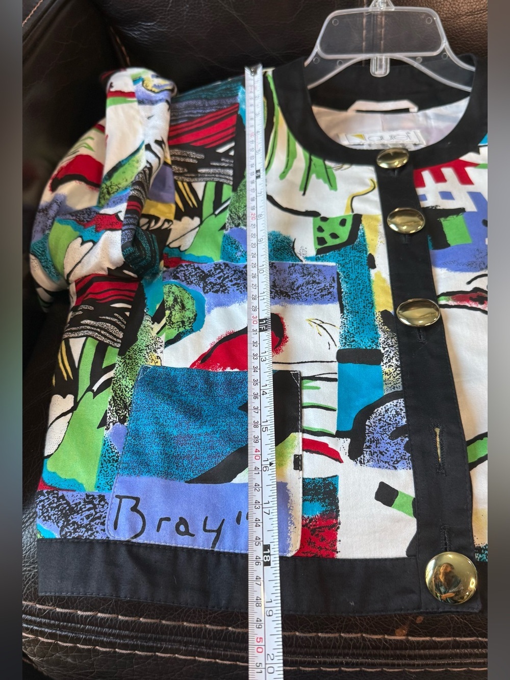 Laurèl Escada 2-Piece Abstract Art Print Ensemble (Jacket + Strapless Corset/Bus - Picture 15 of 15